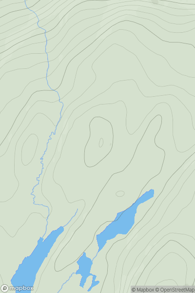 Thumbnail image for Cnoc na Moine [Knapdale and Kintyre] showing contour plot for surrounding peak
